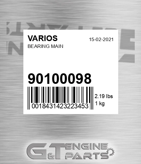 901.00098 Bearing Main for VARIOS