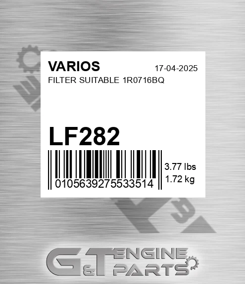 LF282 VARIOS Filter Suitable 1r0716bq