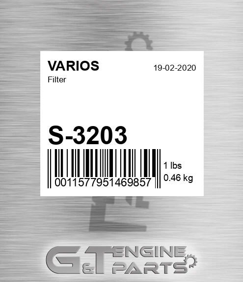 S-3203 Filter Suitable 1466695