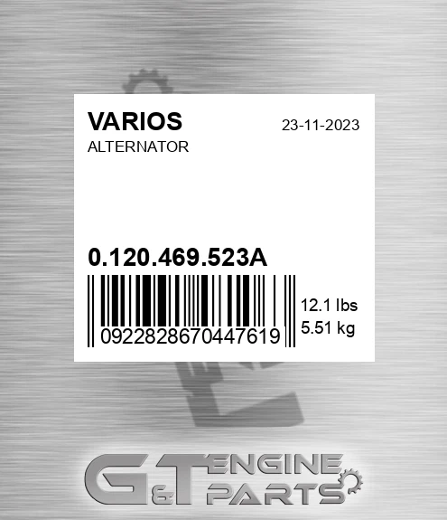 0.120.469.523A+ Alternator