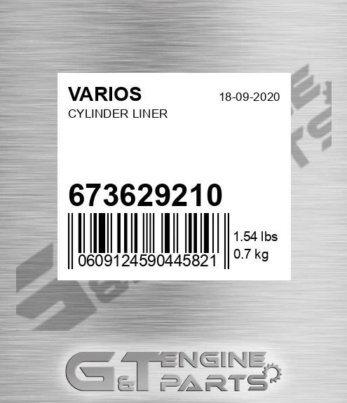 673629210 Cylinder Liner for VARIOS