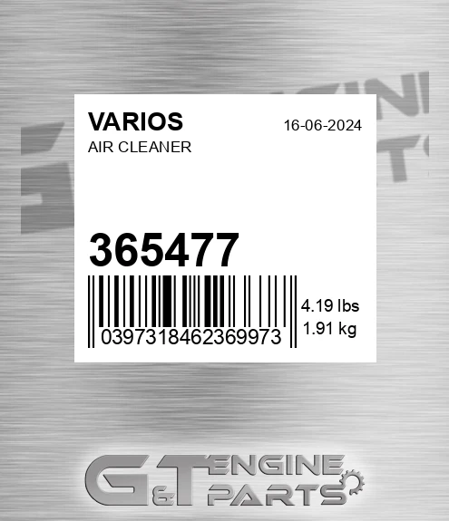 365477 VARIOS Air Cleaner