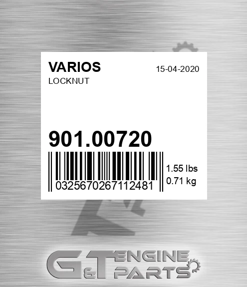 901.00720 Locknut
