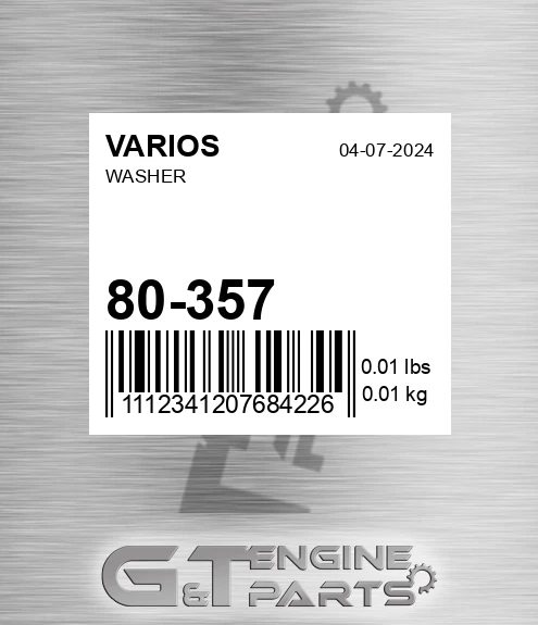 80-357 Washer
