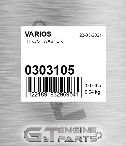 030.3105 Thrust Washer for VARIOS