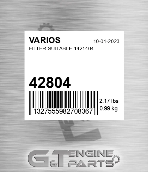 42804 VARIOS Filter Suitable 1421404