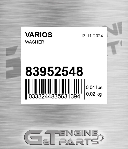 83952548 VARIOS Washer