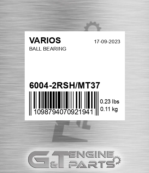 6004-2RSH/MT37 Ball Bearing