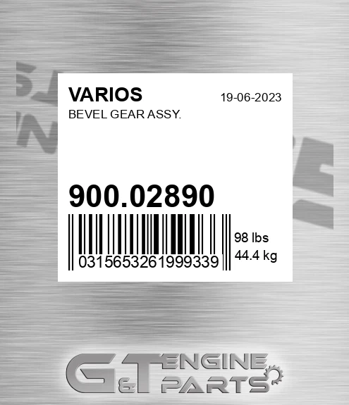 900.02890 Bevel Gear Assy.