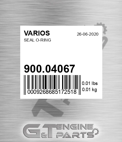 900.04067 Seal O-ring