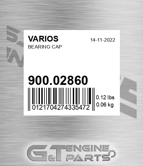 900.02860 Bearing Cap