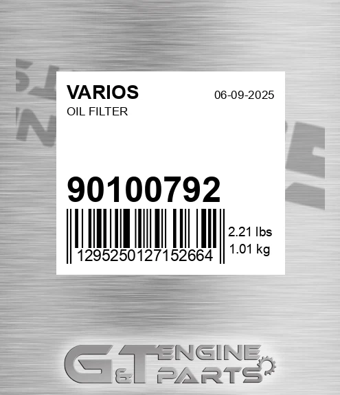 901.00792 Oil Filter
