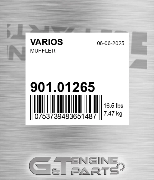 901.01265 Muffler for VARIOS