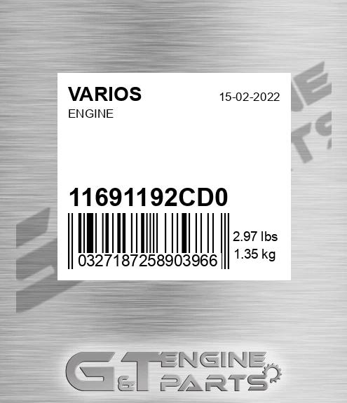 11691192CD0 VARIOS Engine