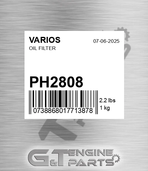 PH2808 Oil Filter