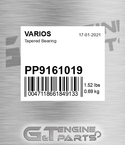 PP9161019 VARIOS Tapered Bearing