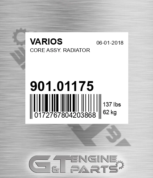 901.01175 Core Assy. Radiator