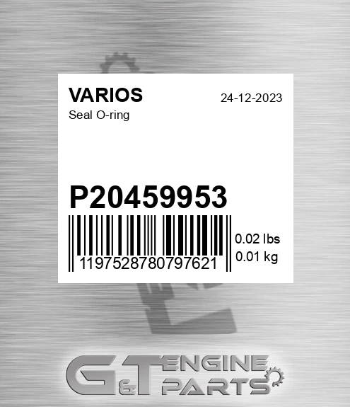 P20459953 Seal O-ring