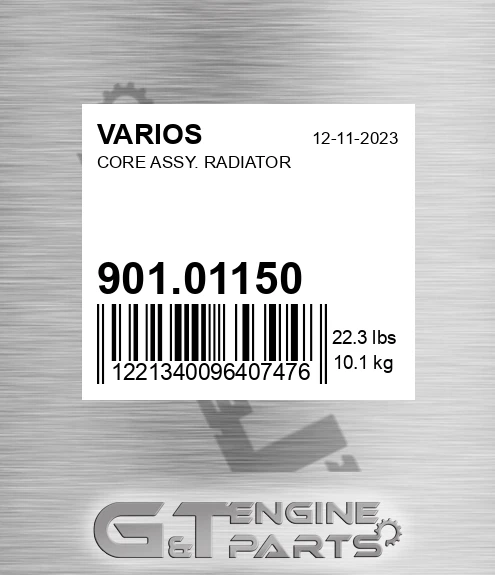 901.01150 VARIOS Core Assy. Radiator