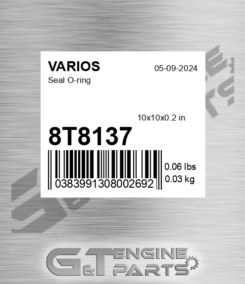 8T8137 Seal O-ring for VARIOS