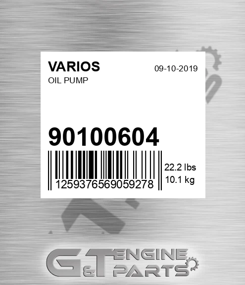 901.00604 Oil Pump for VARIOS