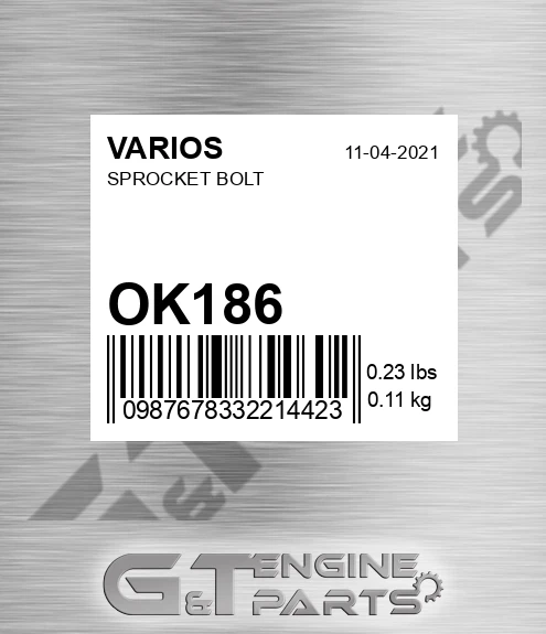 OK186 Sprocket Bolt