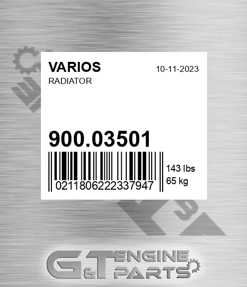 900.03501 Radiator