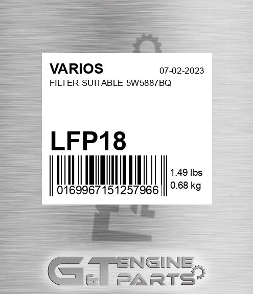 LFP18 VARIOS Filter Suitable 5w5887bq