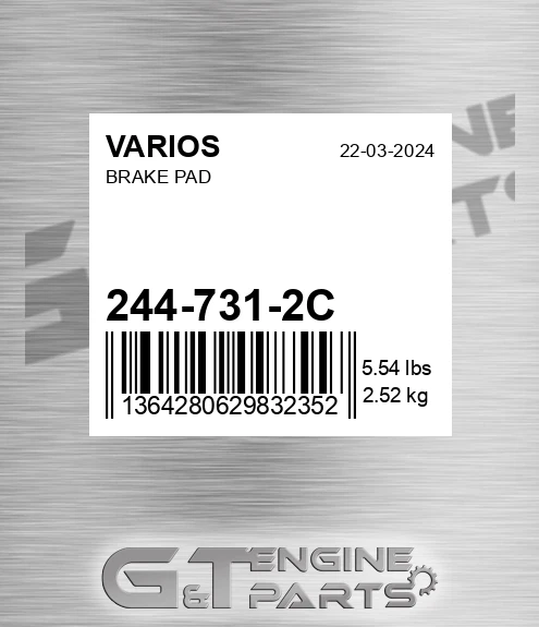 244-731-2C Brake Pad for VARIOS