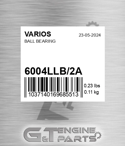 6004LLB/2A Ball Bearing