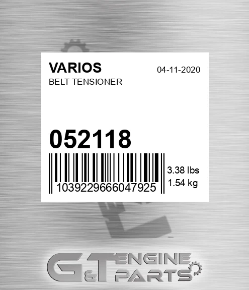 052.118 Belt Tensioner for VARIOS