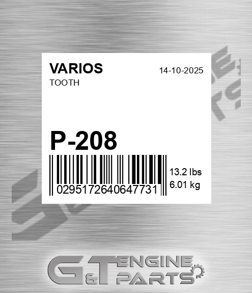 P-208 Tooth