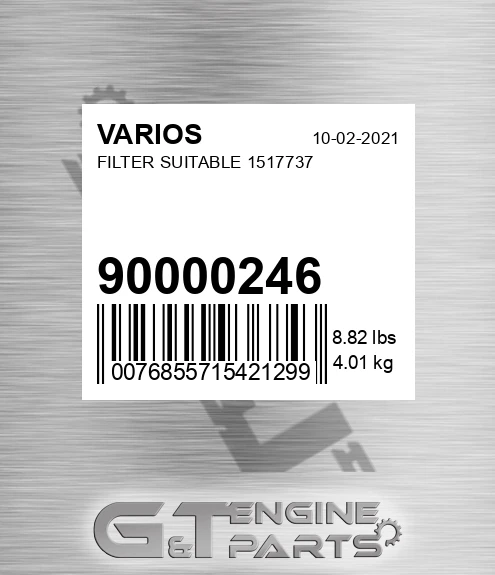 900.00246 Filter Suitable 1517737 for VARIOS