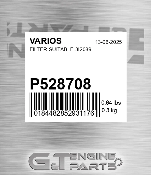 P528708 Filter Suitable 3i2089 for VARIOS
