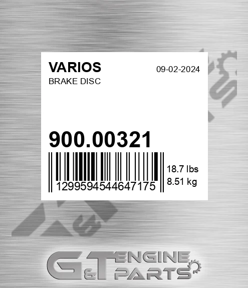 900.00321 Brake Disc