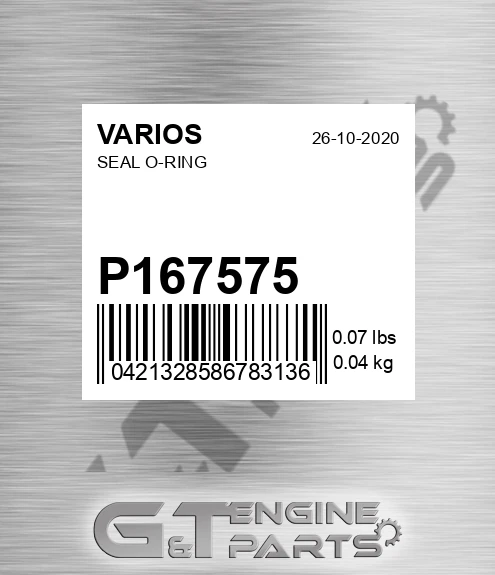 P167575 Seal O-ring for VARIOS