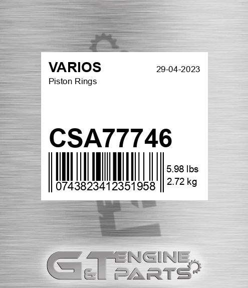 CSA77746 Piston Rings