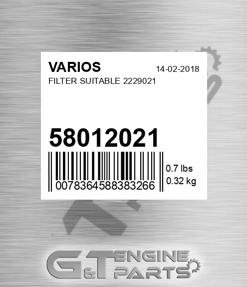58012021 Filter Suitable 2229021