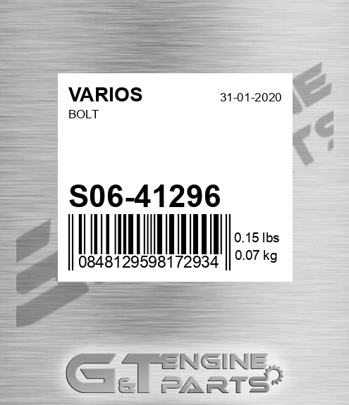 S06/41296 Bolt