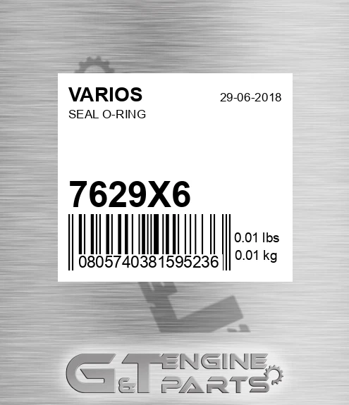 7629X6 Seal O-ring for VARIOS