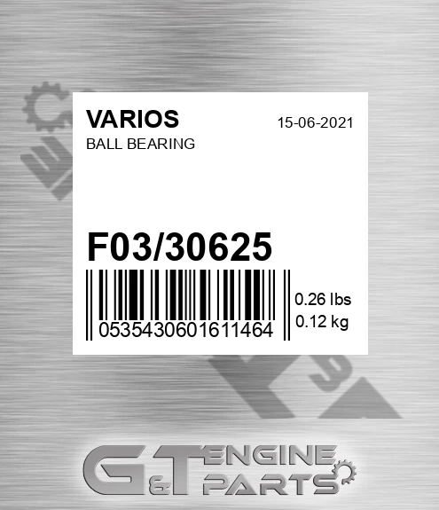 F03/30625 Ball Bearing for VARIOS