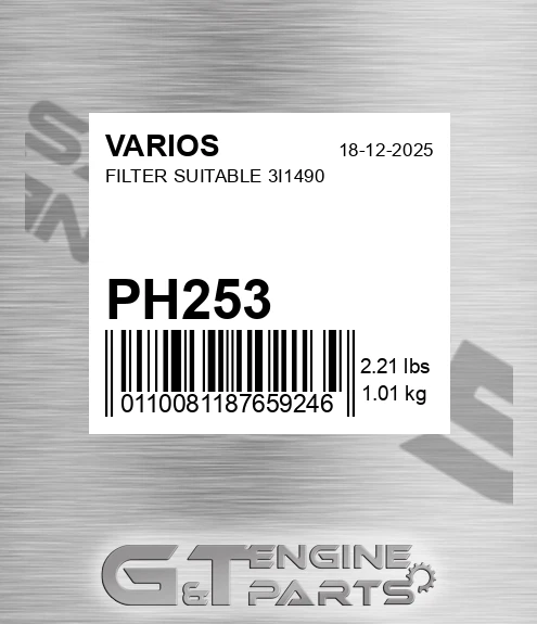 PH253 Filter Suitable 3i1490
