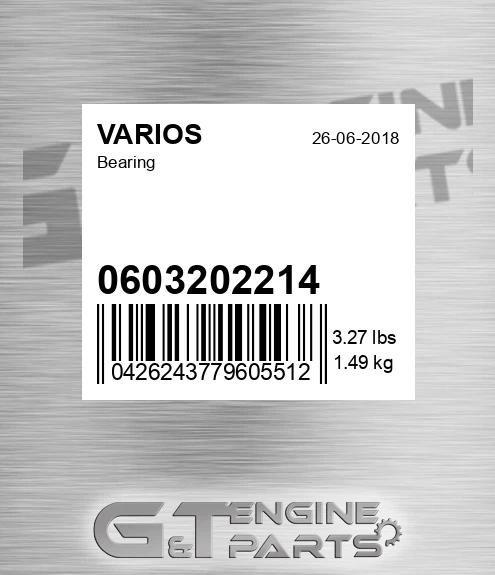 0603202214 Bearing for VARIOS