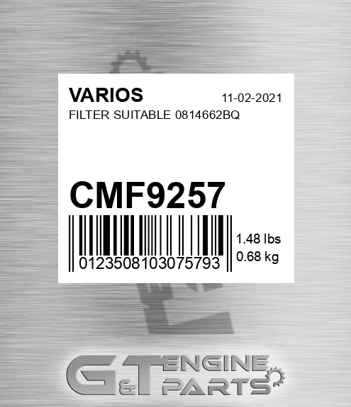 CMF9257 Filter Suitable 0814662bq for VARIOS
