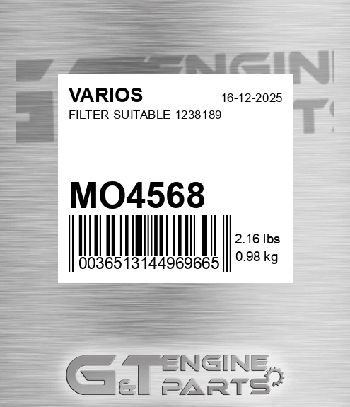 MO4568 VARIOS Filter Suitable 1238189