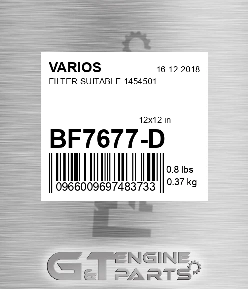 BF7677-D Filter Suitable 1454501