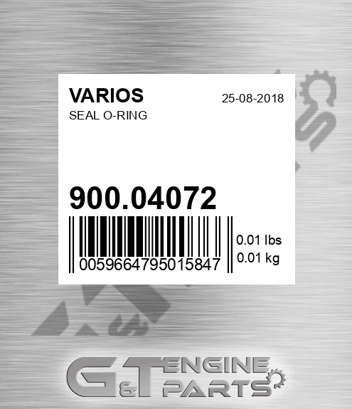 900.04072 Seal O-ring