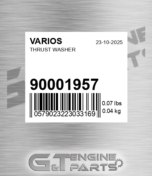900.01957 Thrust Washer for VARIOS