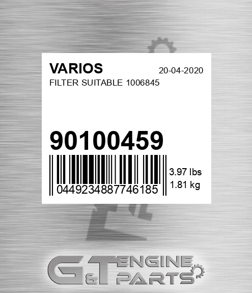 901.00459 Filter Suitable 1006845