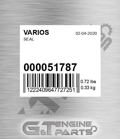 000.051787 Seal for VARIOS
